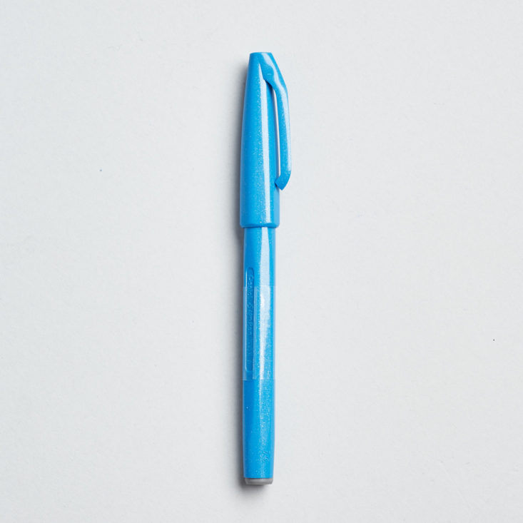 inky box blue pen with cap