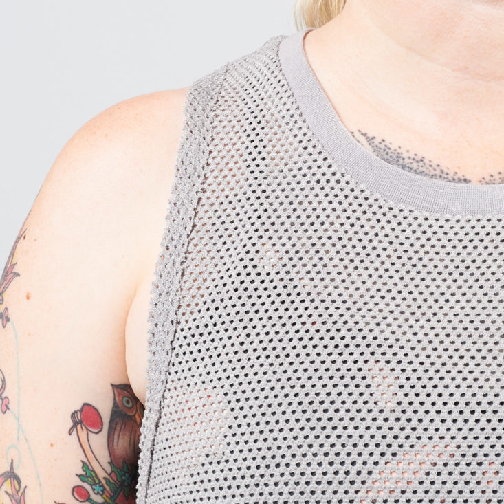 close up of Electric & Rose canal mesh tank