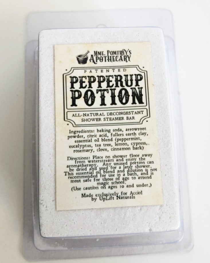 Accio October 2018 - Pepperup Potion pkg front view