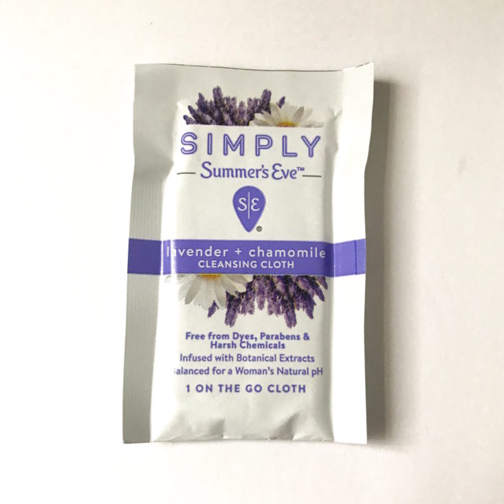 Beauty Swag September 2018 - Simply Summer’s Eve Cleansing Cloths Box Open Top