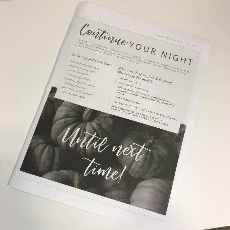 Date Night In Box October 2018 - Date Itinerary 6q