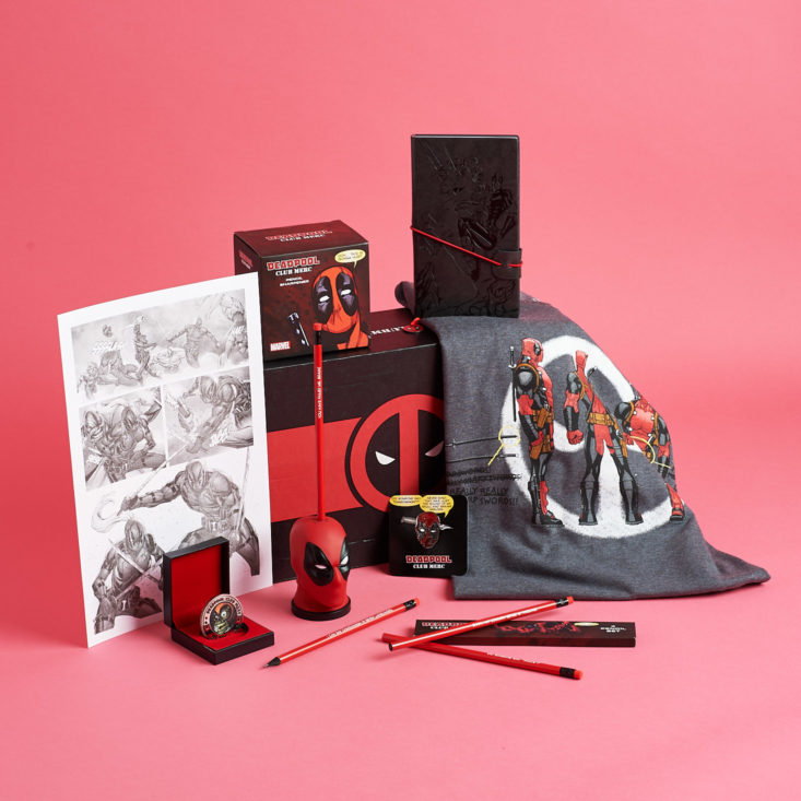 Deadpool Club Merc October 2018 - Box Open with Products Front