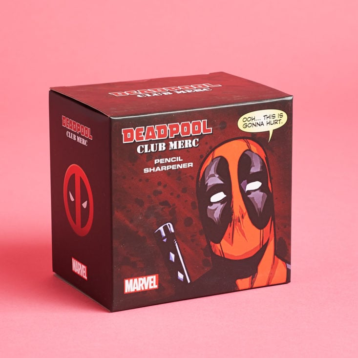 Deadpool Club Merc October 2018 - Deadpool Pencil Sharpner Box Front
