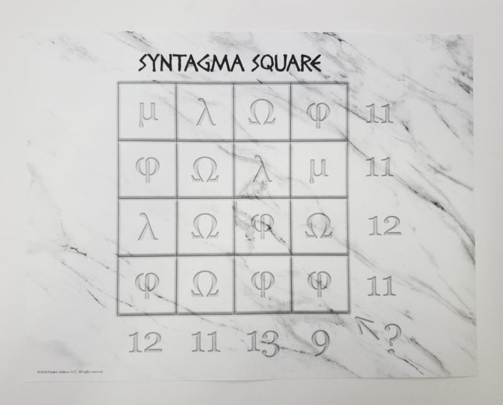 Finders Seekers October 2018 - Clue Syntagma Square Front