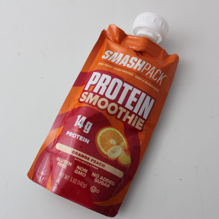Fit Snack Box October 2018 - Smashpack Protein Smoothie in Orange Peach Top