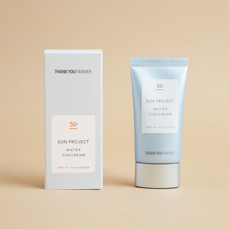 Sun Project Water Sun cream with 50 SPF from Thank You Farmer