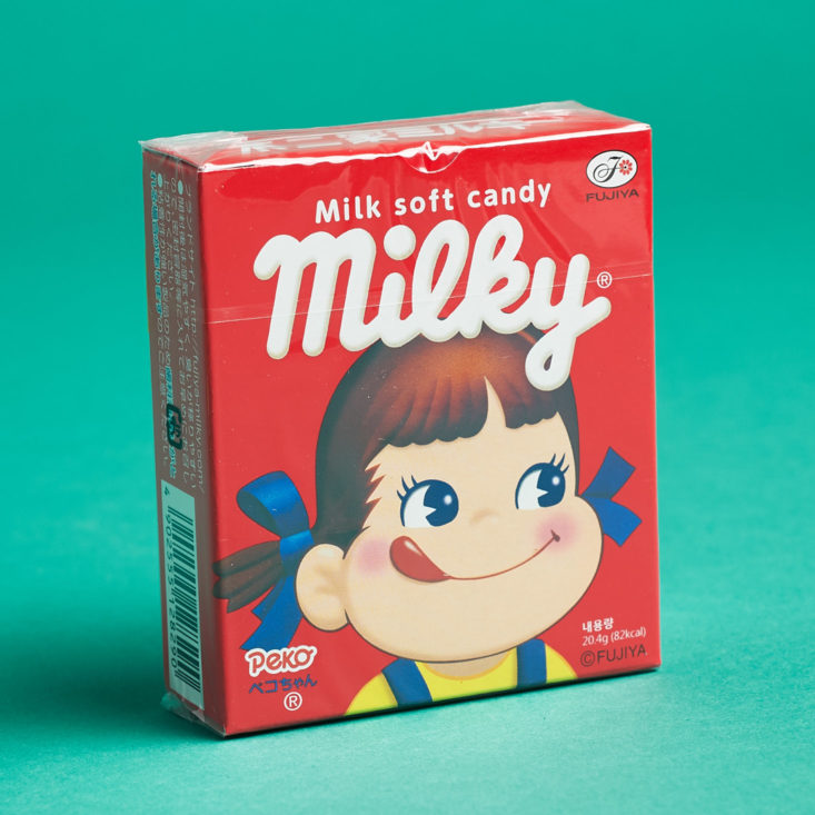 Korean Snacks Box October 2018 - Milk Soft Candy Pekq Box Front