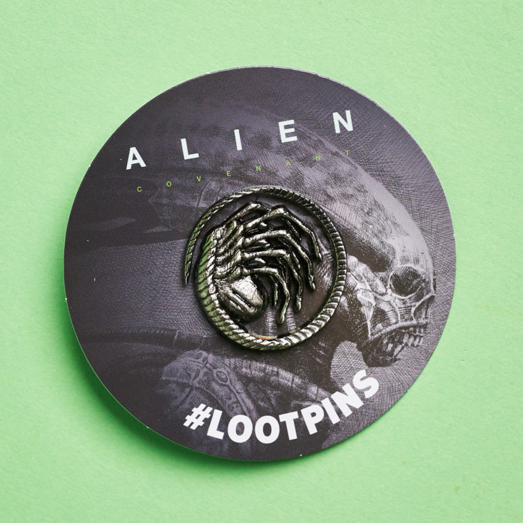 Loot Crate Invaders September 2018 - Alien Facehugger Pin Top