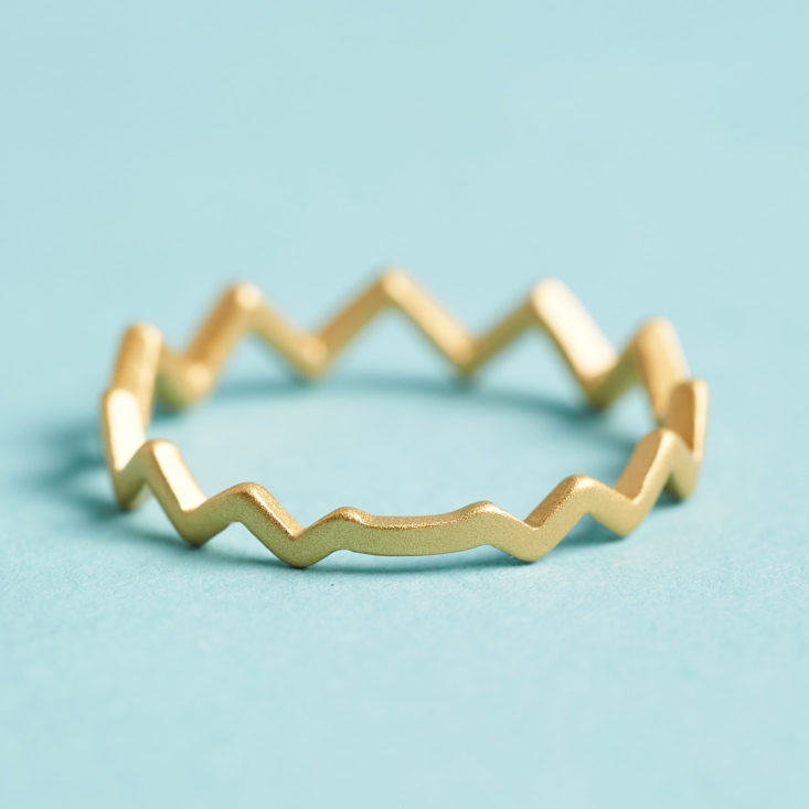 Penny and Grace matte zig zag ring