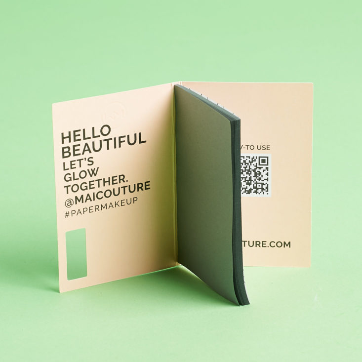 Petit Vour October 2018 - Bamboo charcoal Blotting Paper Open