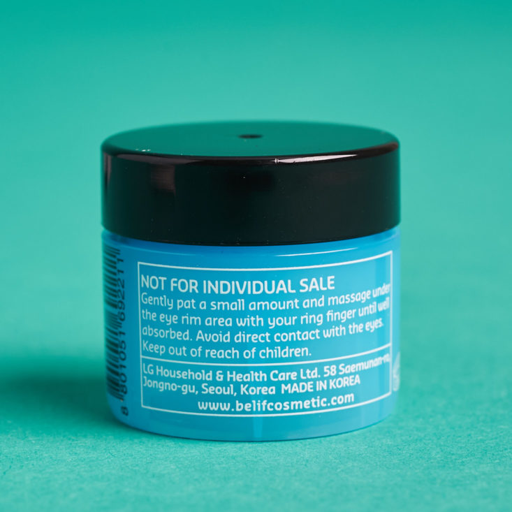Play! Smarts by Sephora K-Beauty October 2018 - Belif Moisturizing Eye Bomb Back