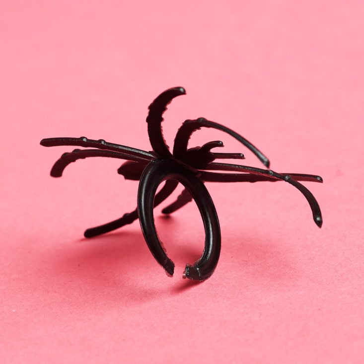 Postmarkd Studio black plastic spider ring