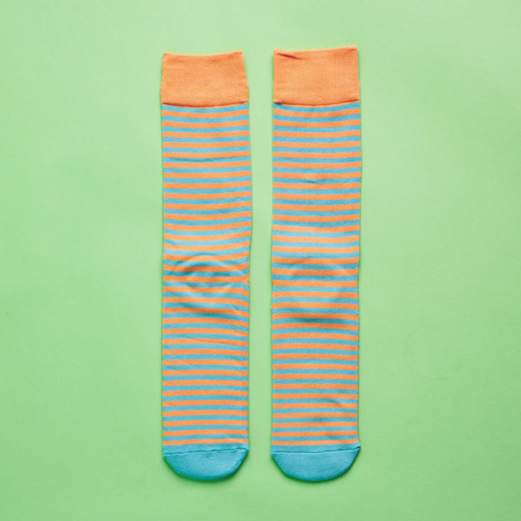 Say It With A Sock Mens October 2018 - Mast Steiner Tropical Stripes Socks Front