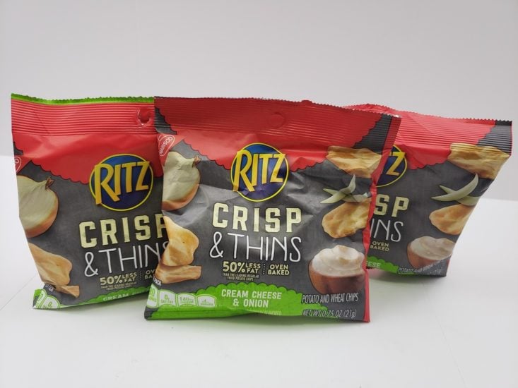 Snack With Me October 2018 - Ritz Crisp & Thins in Cream Cheese & Onion Front
