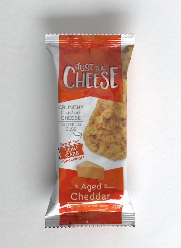 SnackSack October 2018 - Just the Cheese Crunchy Toasted Cheese Bar Front