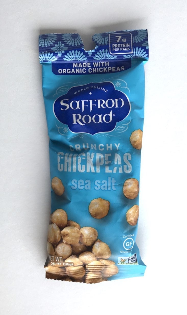 SnackSack October 2018 - Saffron Road Sea Salt Crunchy Chickpeas Front