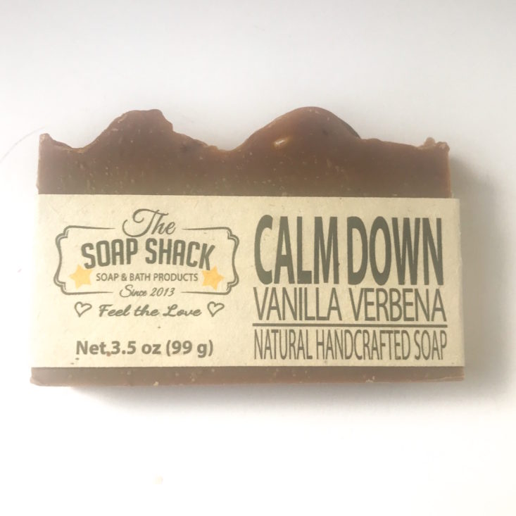 Soap Shack Box September 2018 - Vanilla Verbena Soap Bar Front