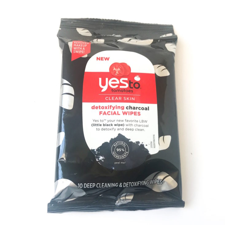 The Better Beauty Box October 2018 - Yes To Tomatoes Charcoal Facial Wipes Pouch Front