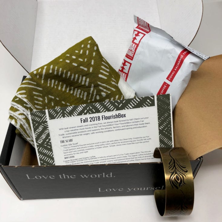 Thread and Flourish Box - September 2018 - Box Open with Products Top