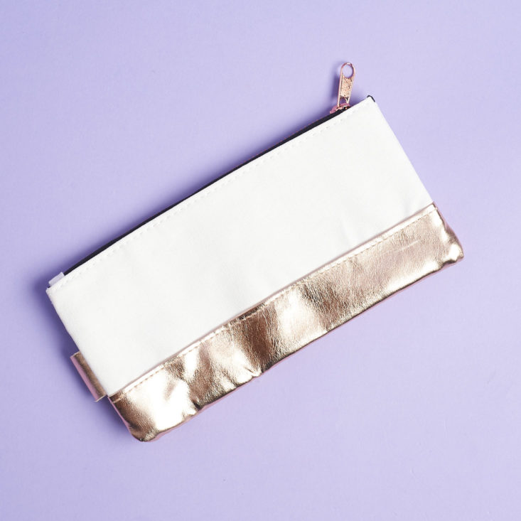 Vegan Cuts metallic gold and canvas pouch