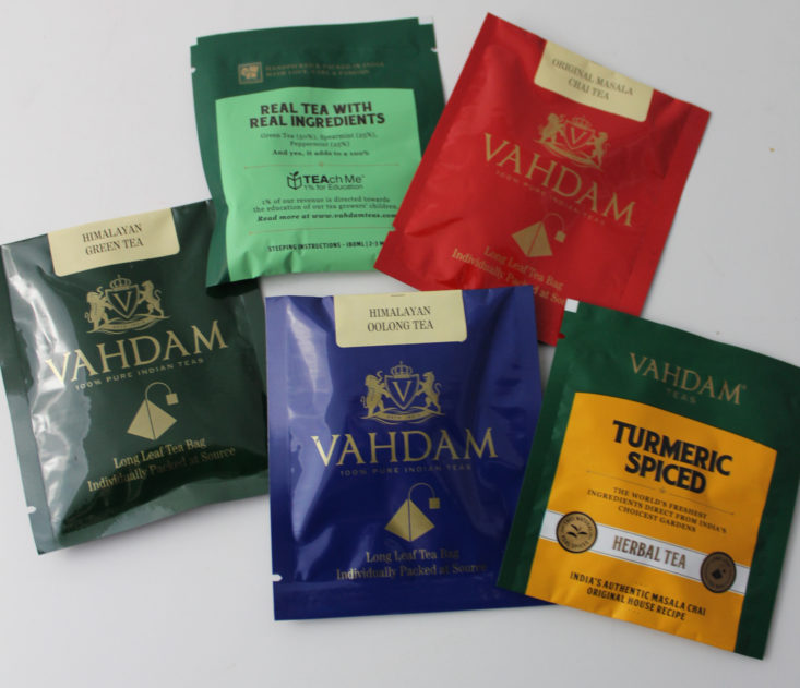 Vegan Cuts October 2018 Tea Bags Assorted 