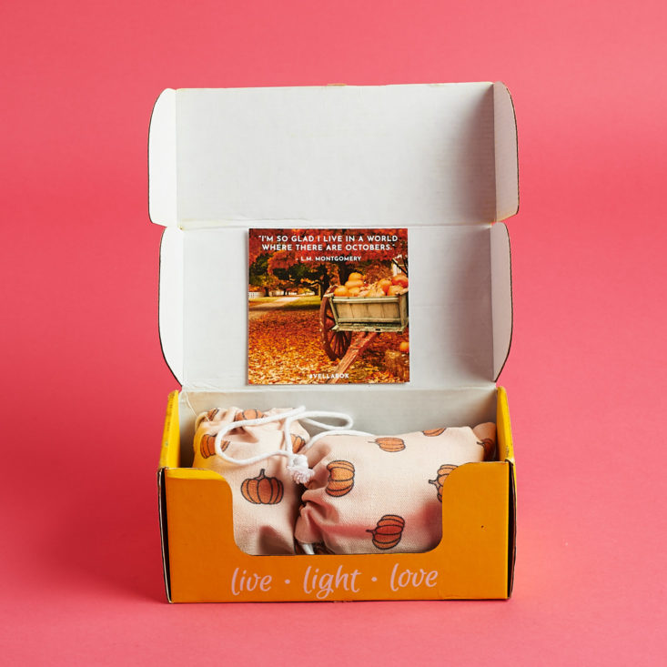 Vellabox Vivere October 2018 - Box Open Front