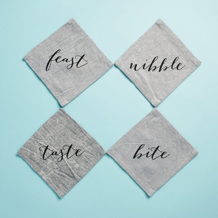 Your Bijoux Box gray napkins
