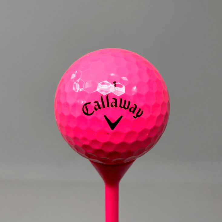 Tee Up Box October 2018 pink golf balls callaway