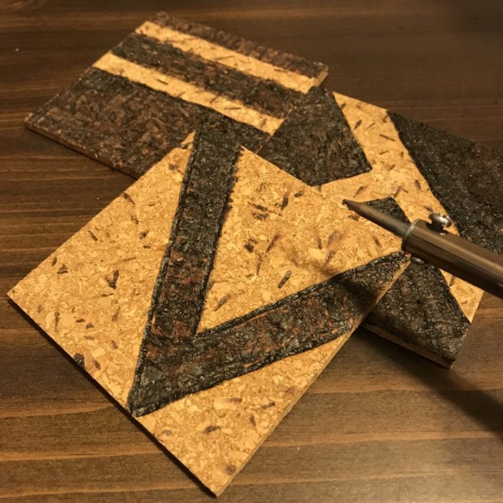 Adults & Crafts Cork Burning Kit October 2018 Review - Coaster Soldering 2 Top