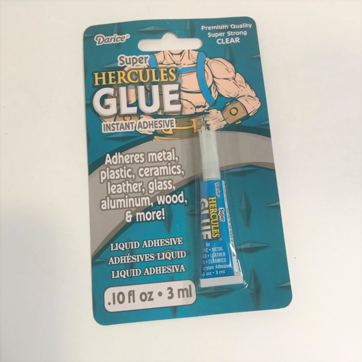 Adults & Crafts Cork Burning Kit October 2018 Review - Darice Super Hercules Glue Instant Adhesive Top