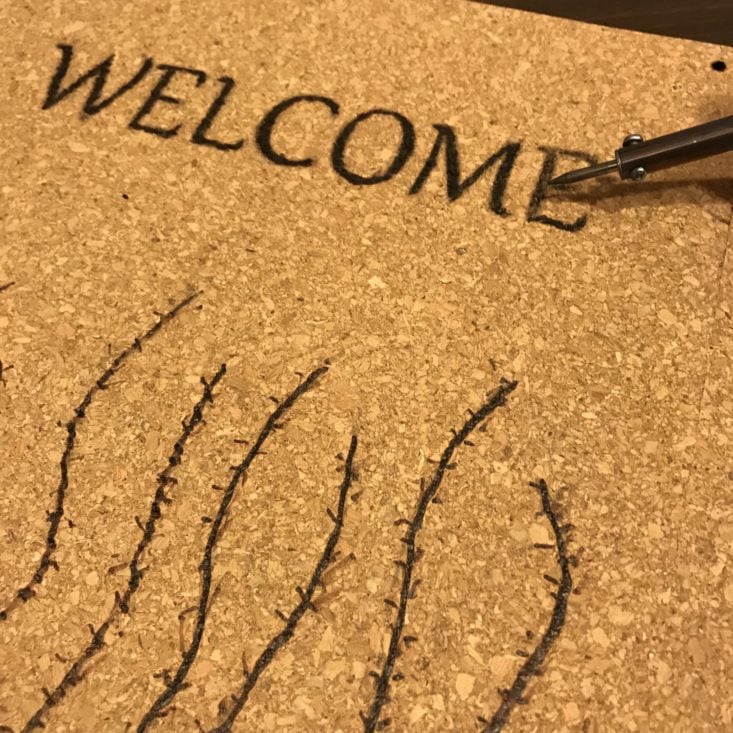 Adults & Crafts Cork Burning Kit October 2018 Review - Welcome Sign Soldering Top