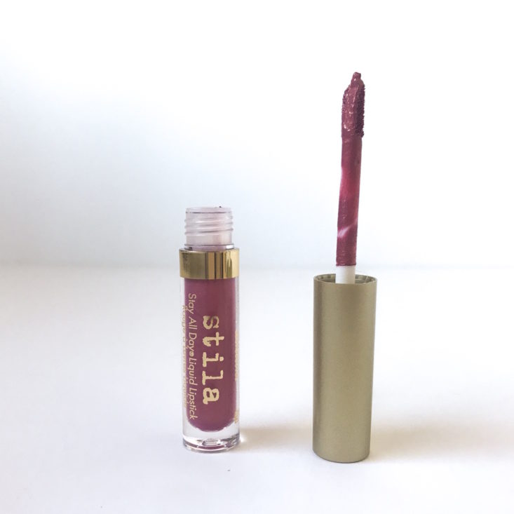 Birchbox Holiday Lip Kit Review - Stila Cosmetics Stay All Day Liquid Lipstick in Patina Shimmer Front
