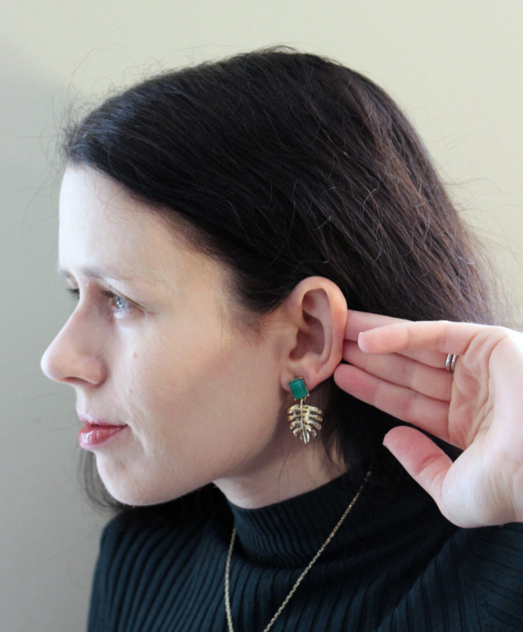 Bling Bag November 2018 - Arbor Delicate Earrings On Ear Side