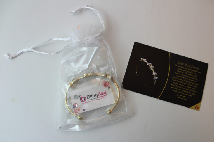 Bling Bag November 2018 - Giallo Marble Bracelet Packed Front