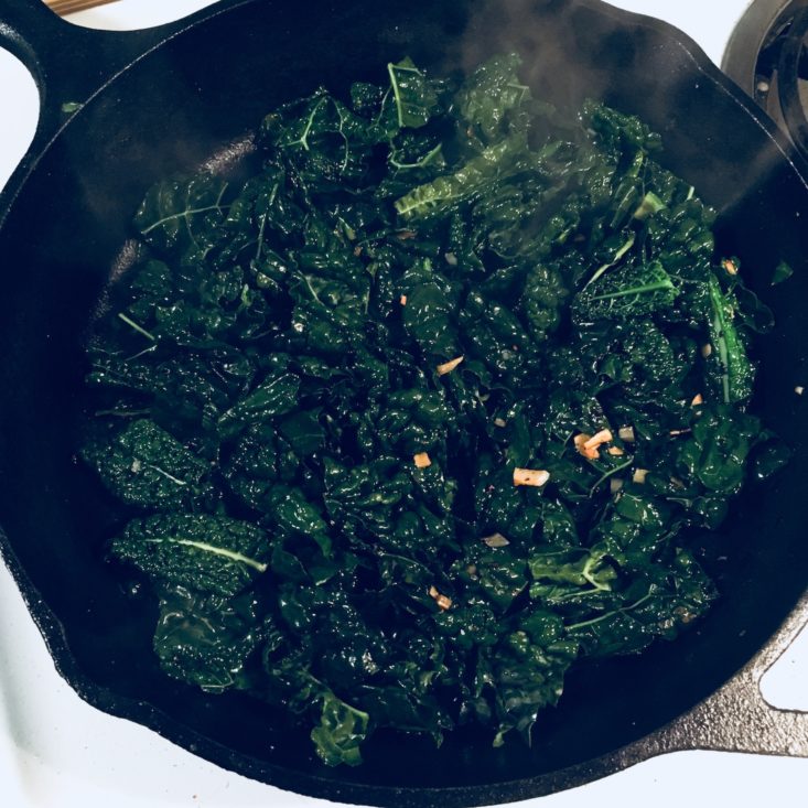 Blue Apron Subscription Box Review November 2018 - Seared Steak Kale Top