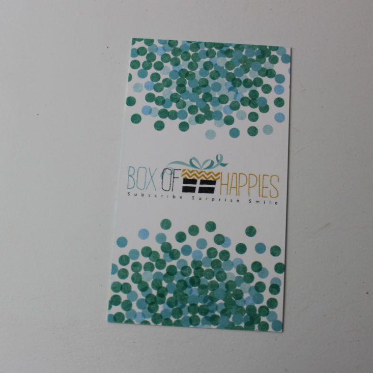 Box of Happies October 2018 - Card 1