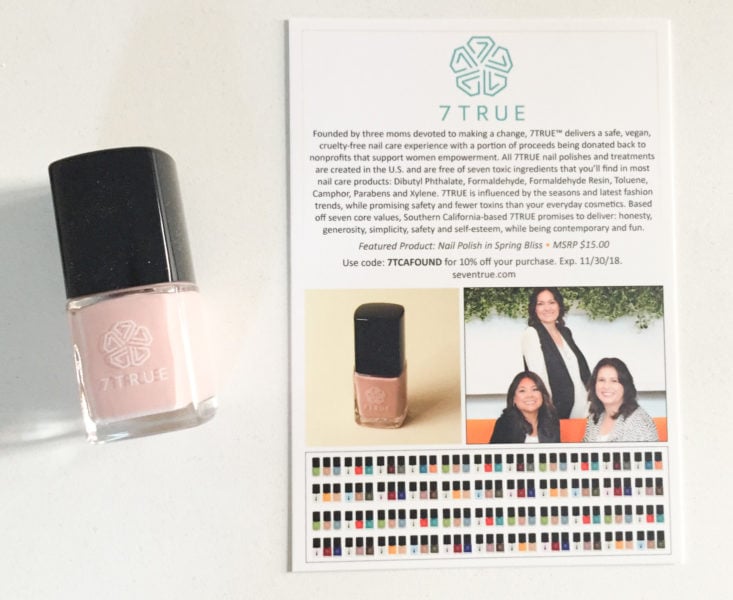 California Found Subscription Box Review October 2018 - Nail Polish in Spring Bliss 1 Top