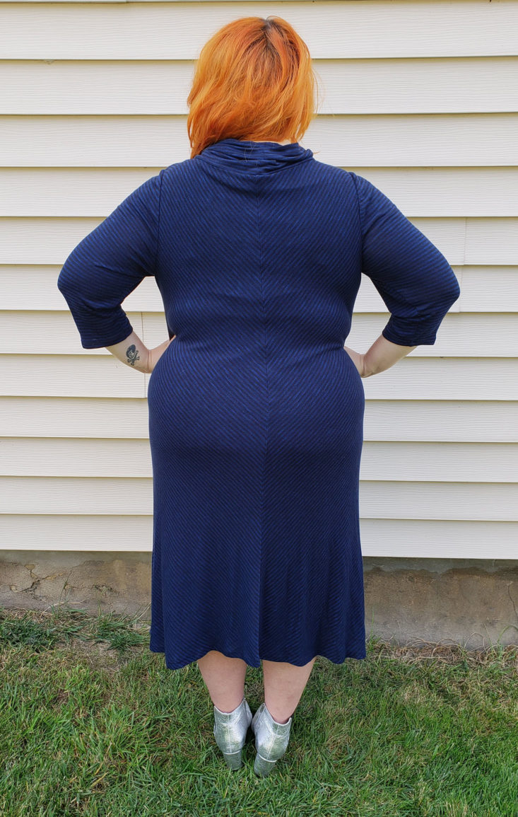 Dia & Co Subscription Box Review—October 2018 - Davie Cowl Neck Swing Dress 5 Back