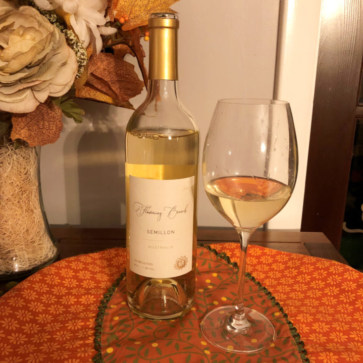 Firstleaf Wine November 2018 - Flowering Branch Sémillion Bottle With Glass Front