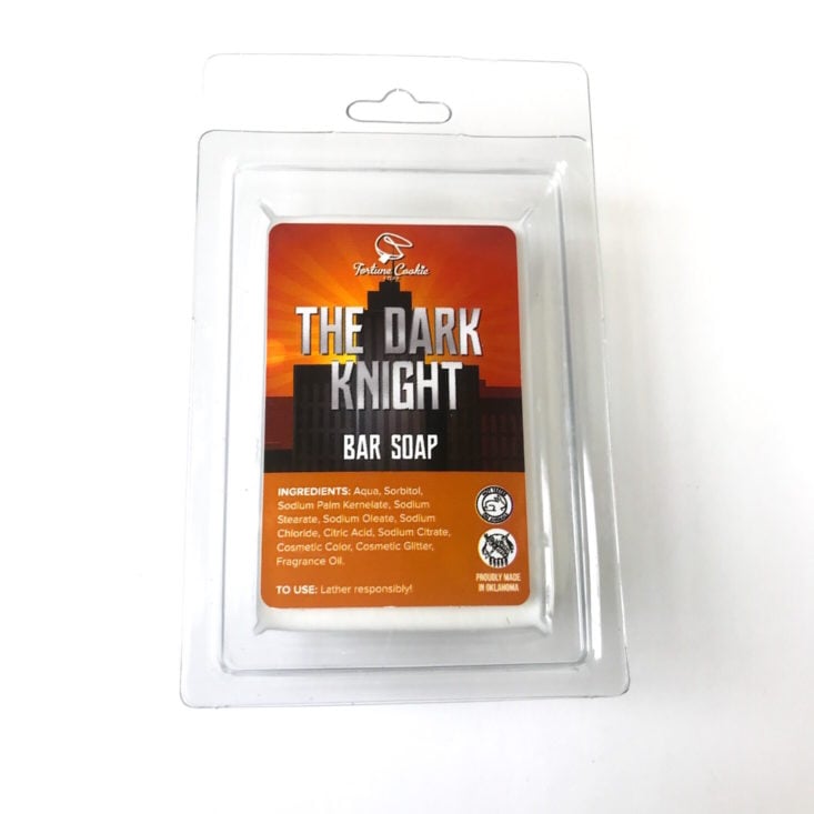 Fortune Cookie Soap November 2018 - The Dark Knight Bar Soap Front