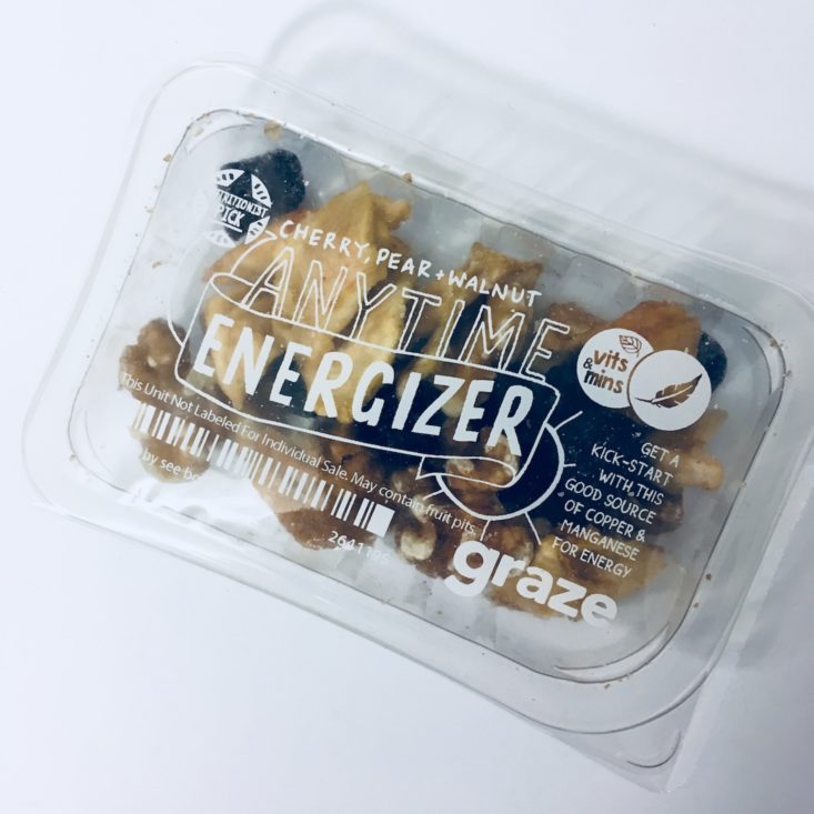 Graze Variety Box November 2018 Review - Anytime Energiser Packet Top