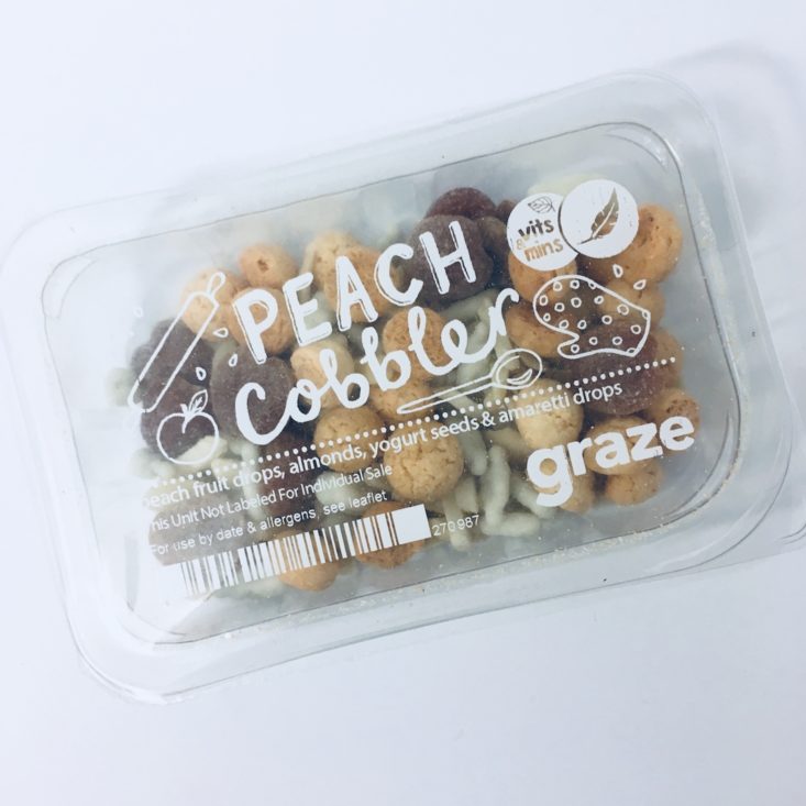 Graze Variety Box November 2018 Review - Peach Cobbler Packet Top