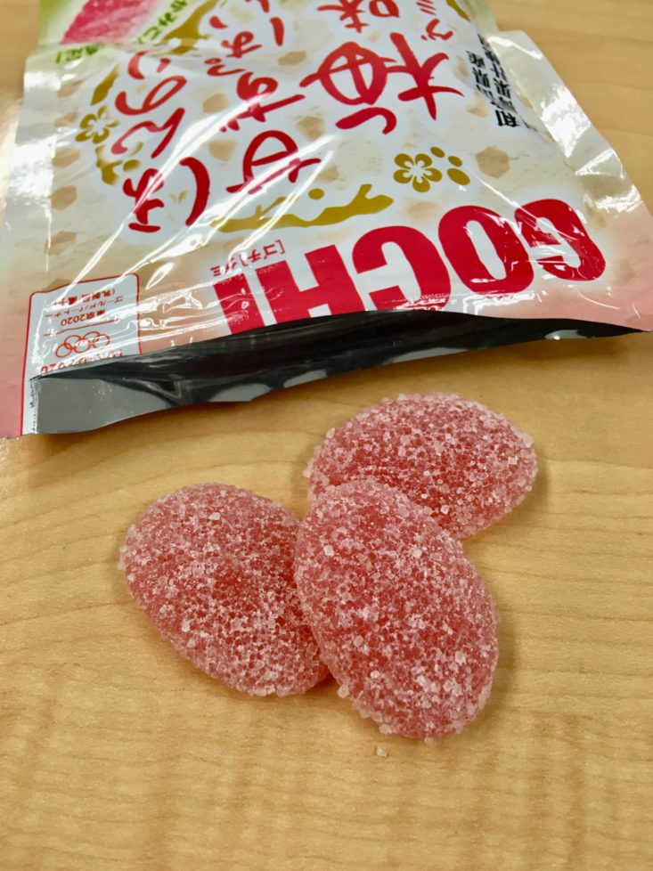 Japan Candy Box November 2018 - Meiji Gochi Sour Plum Gummy Pieces