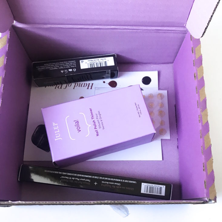 Julep November 2018 Review - Box Open With Products 2 Top