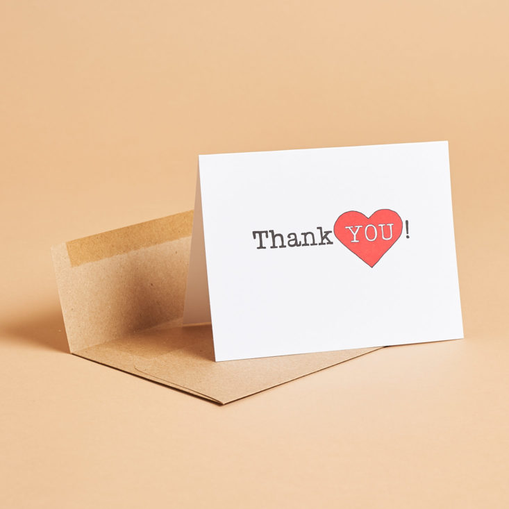 Kloverbox thank you card
