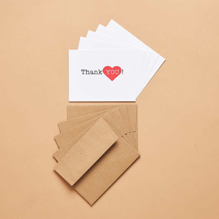 Kloverbox thank you notes and envelopes