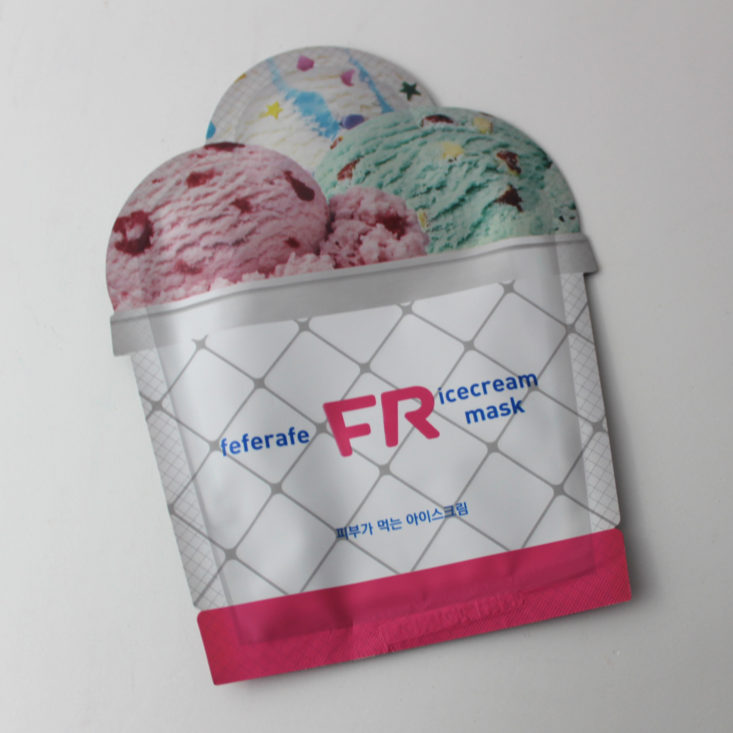 Mask Maven October 2018 - Feferafe Ice Cream Mask Front