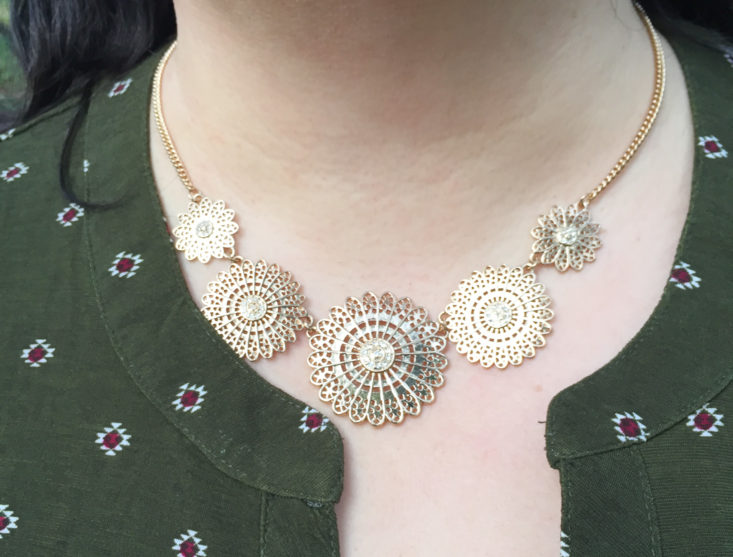 Nadine West Subscription Box Review October 2018 - Sun Goddess Necklace On
