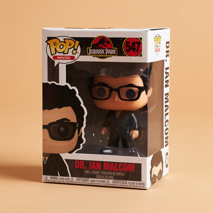 Pop In A Box November 2018 - Jurassic World Dr. Ian Malcon Box Front