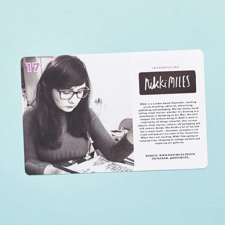 Quirky Crate artist card
